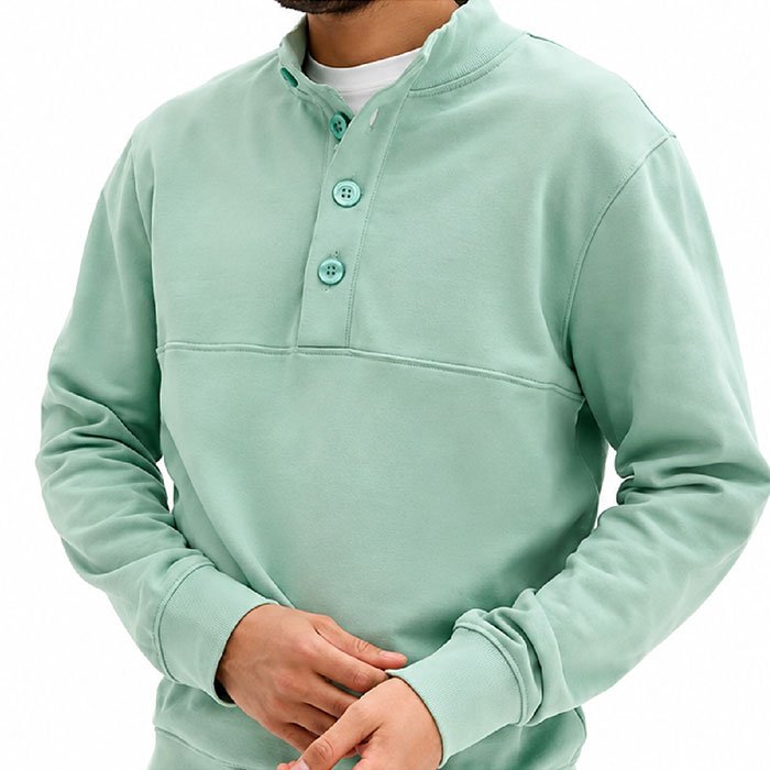 Button-Up Sweatshirt